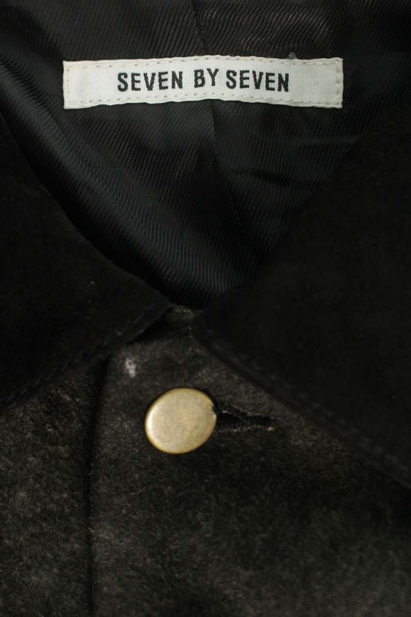 SEVEN BY SEVEN Goat Leather Michigan Work Coat Gray Size S