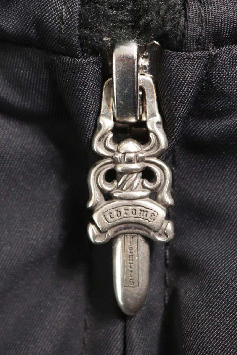 Chrome Hearts Cemetery Patch Boa Lined Jacket Black Size M