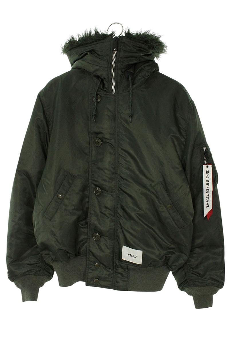WTAPS Hooded Nylon Flight Blouson Green Size M