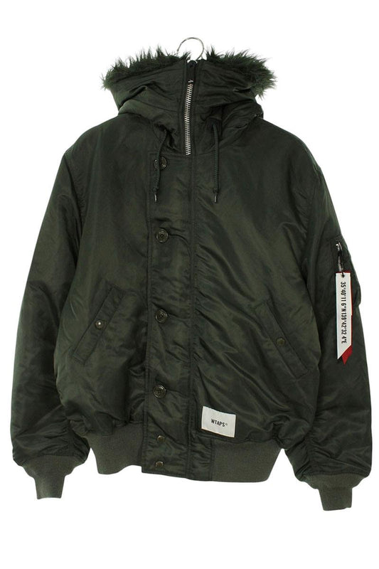 WTAPS Hooded Nylon Flight Blouson Green Size M