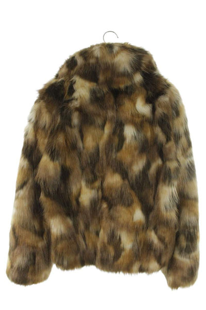 SAINT LAURENT PARIS Faux Fur Double Breasted Blouson Size S
