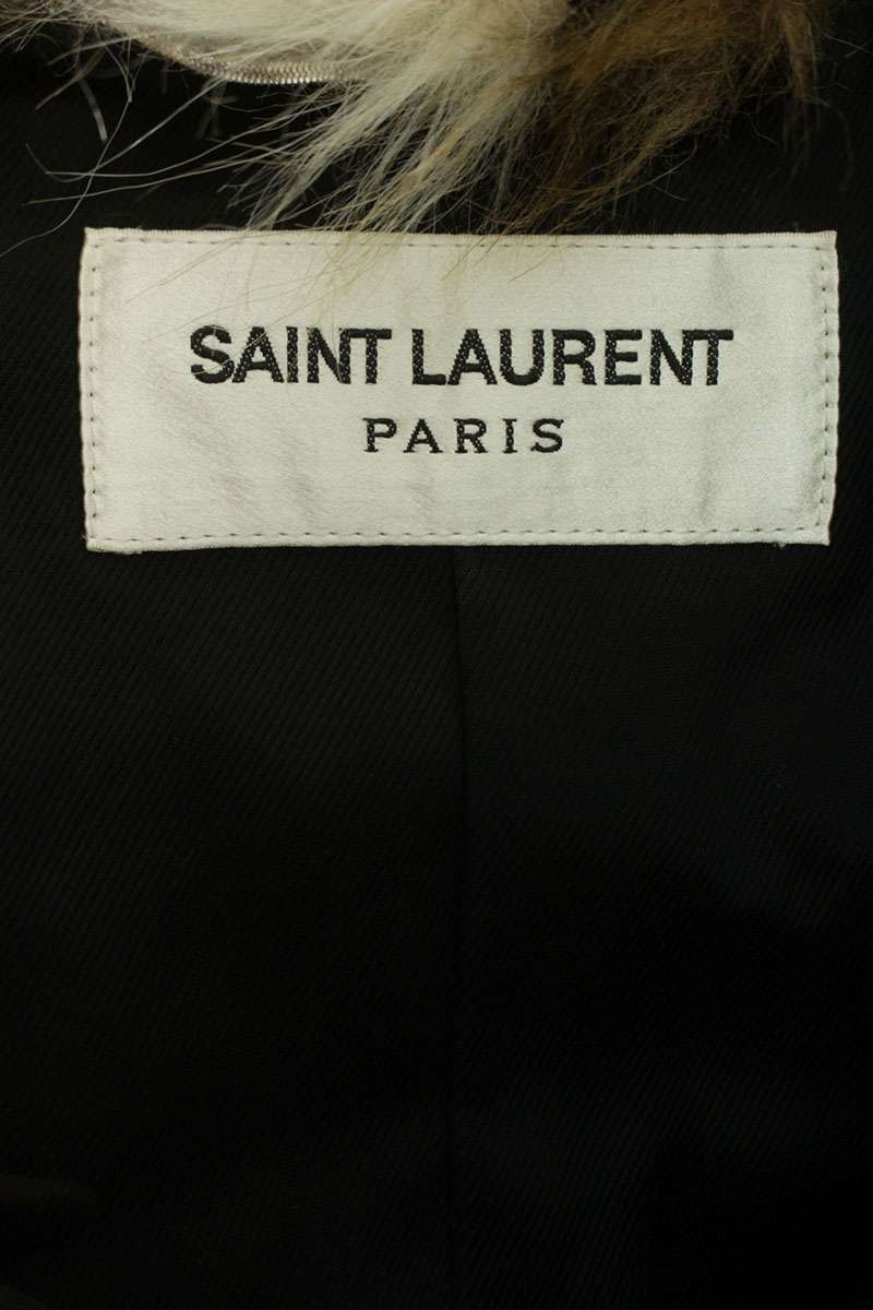 SAINT LAURENT PARIS Faux Fur Double Breasted Blouson Size S
