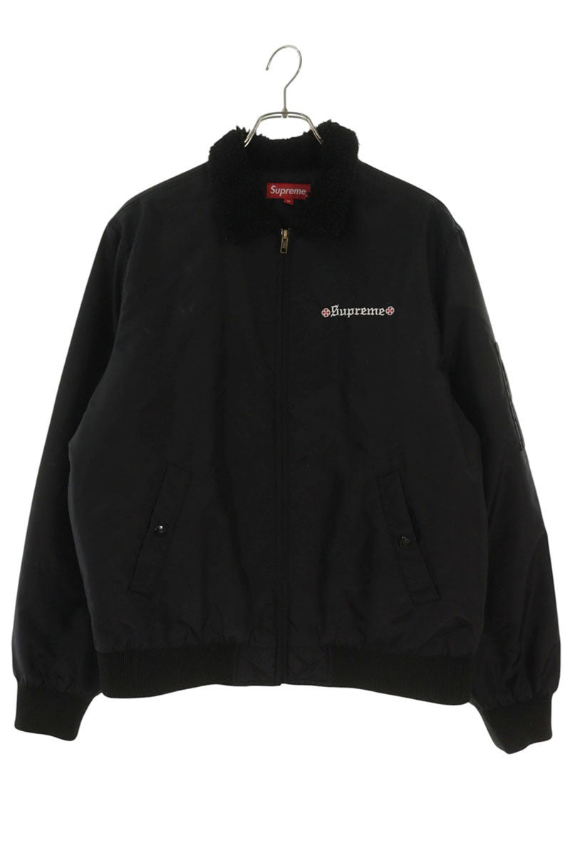 SUPREME Independent Fur Collar Bomber Jacket Black Size S
