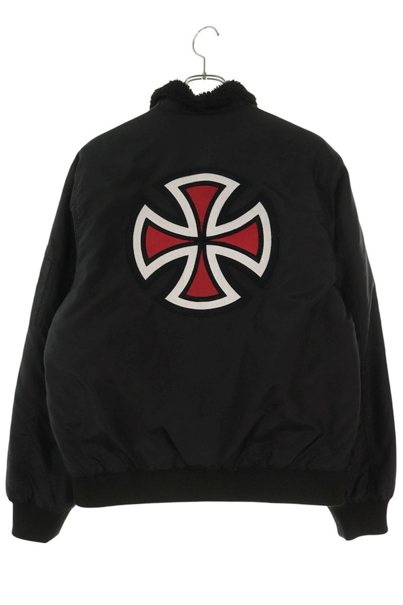 SUPREME Independent Fur Collar Bomber Jacket Black Size S