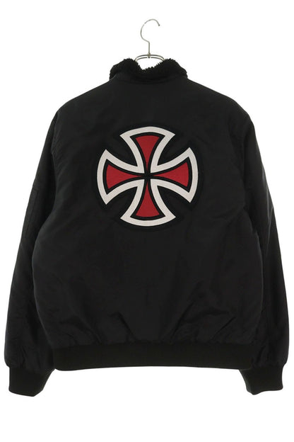 SUPREME Independent Fur Collar Bomber Jacket Black Size S