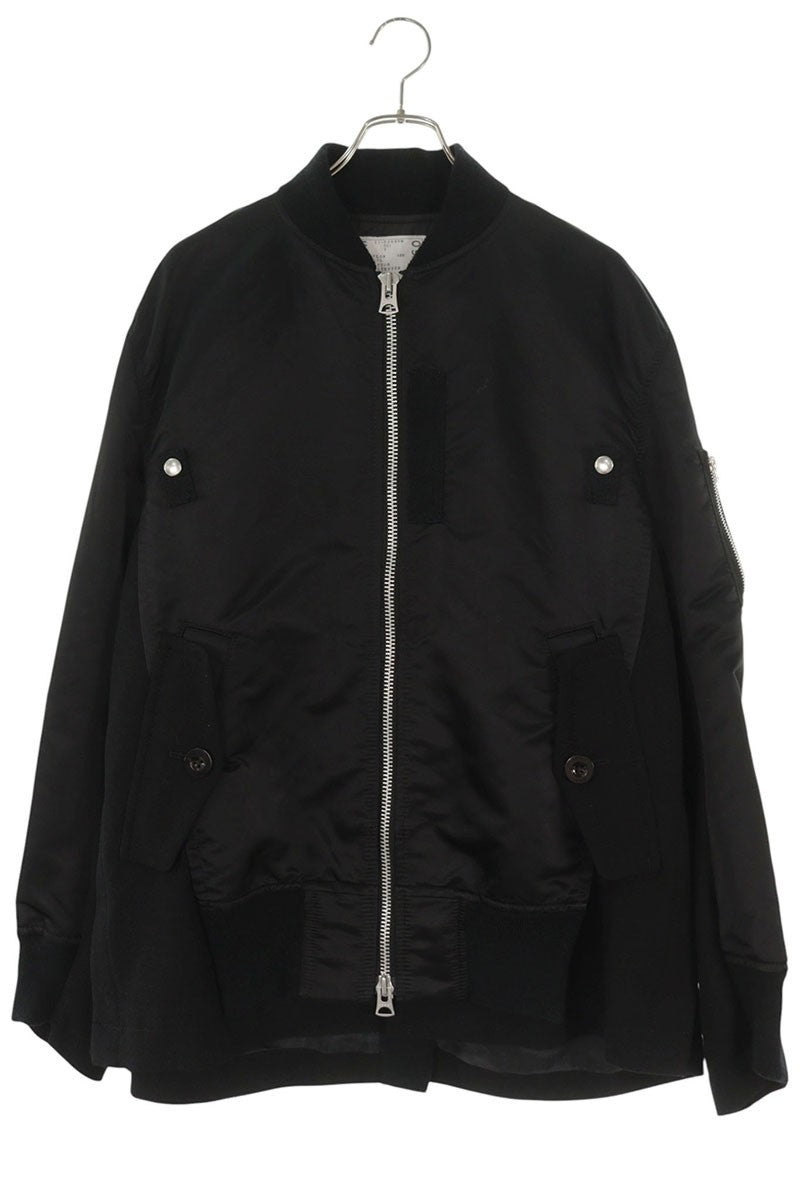 Sacai 21AW Docking MA-1 Bomber Jacket Black Size L