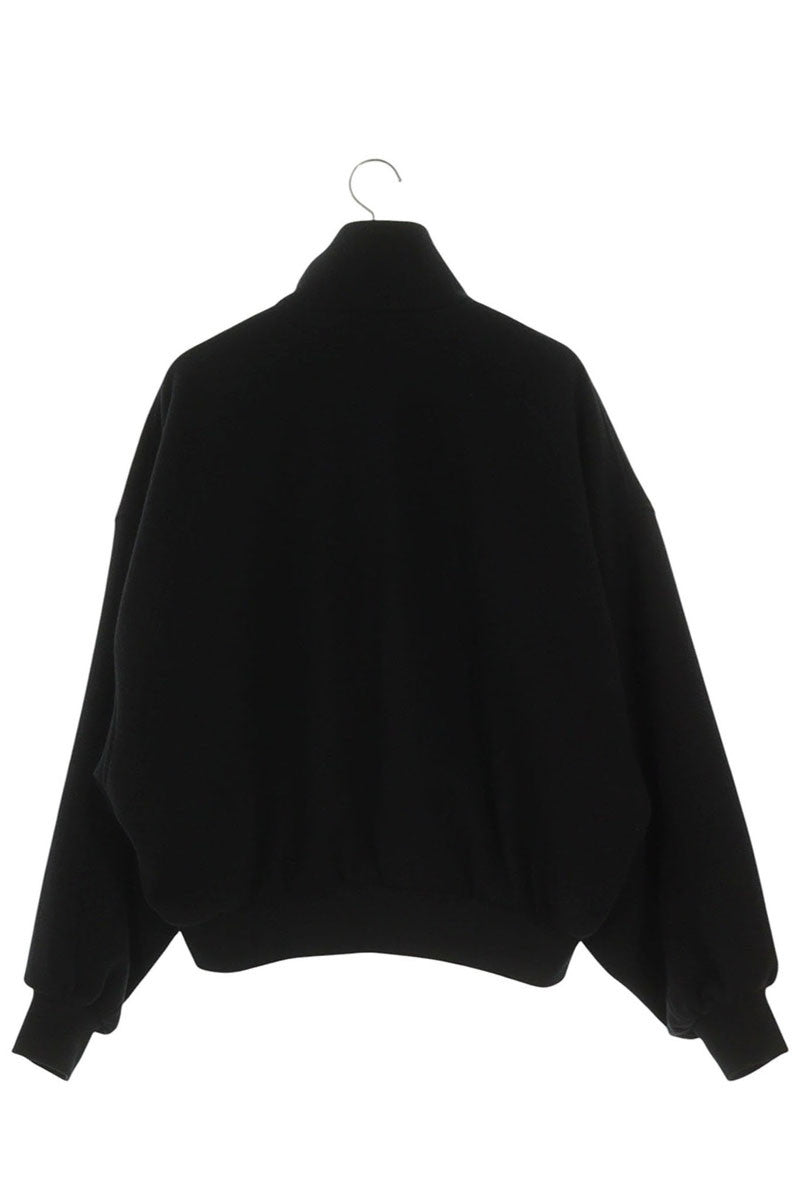 BALENCIAGA Cropped Wool Zip-Up Blouson Black Size M