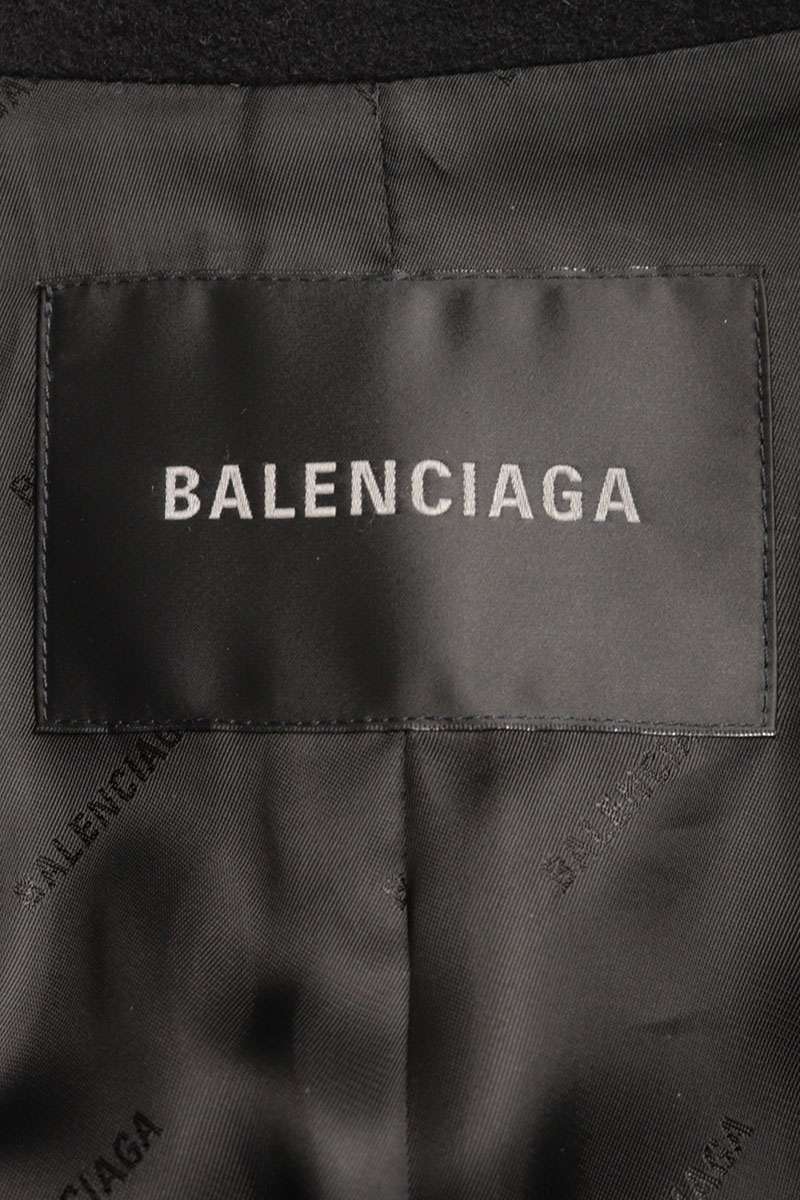 BALENCIAGA Cropped Wool Zip-Up Blouson Black Size M