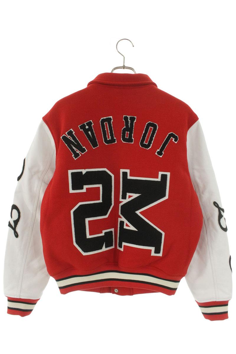 SAINT MICHAEL 26SS MJSM Leather Panel Varsity Jacket Size M
