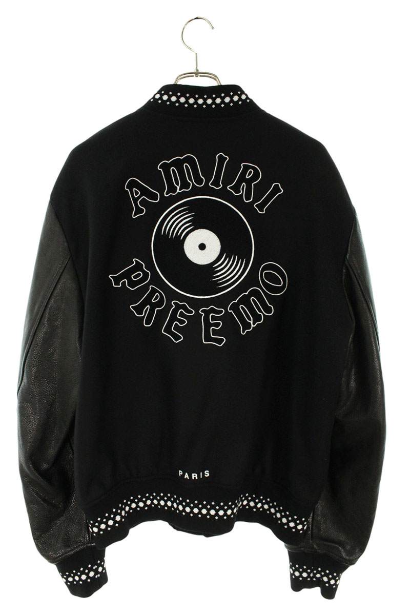 AMIRI PREEMO Patch Varsity Jacket Black Size XXL
