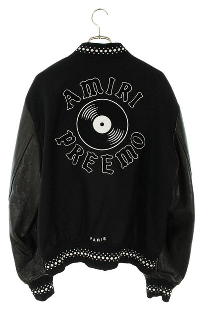 AMIRI PREEMO Patch Varsity Jacket Black Size XXL