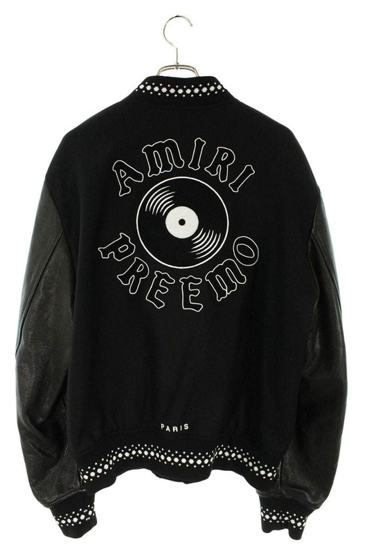 AMIRI PREEMO Patch Varsity Jacket Black Size XXL