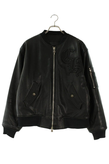 Chrome Hearts ON TARGET CH Logo Patch Leather Bomber Size S