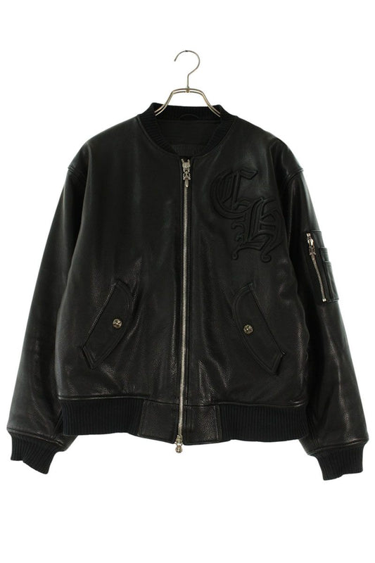 Chrome Hearts ON TARGET CH Logo Patch Leather Bomber Size S