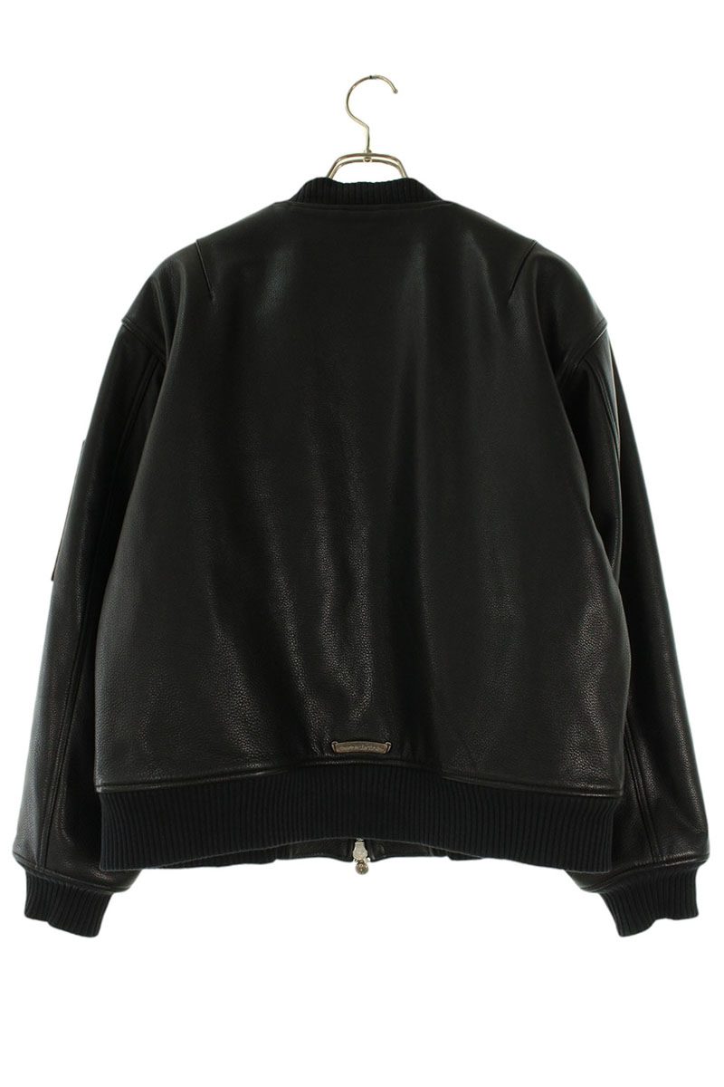 Chrome Hearts ON TARGET CH Logo Patch Leather Bomber Size S