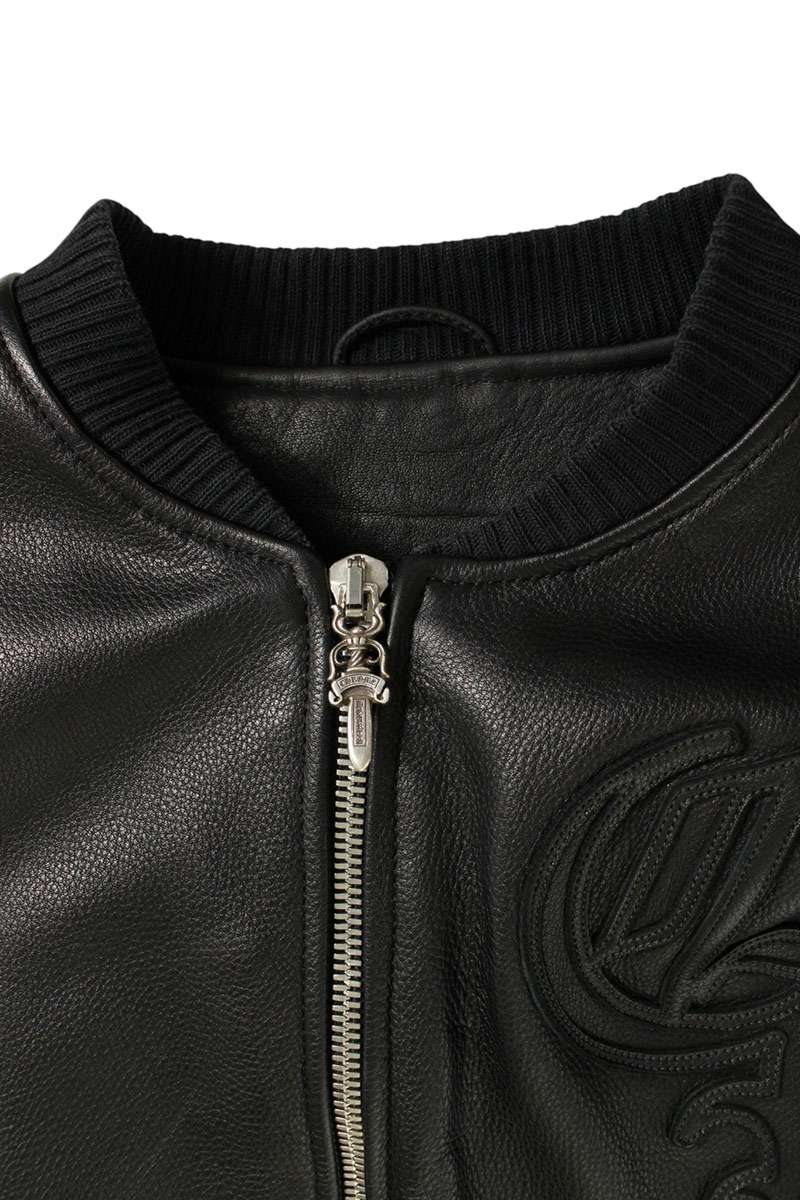 Chrome Hearts ON TARGET CH Logo Patch Leather Bomber Size S
