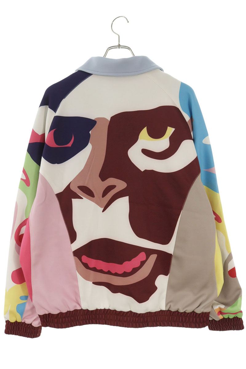 A BATHING APE Patchwork Blouson Blue White Size L