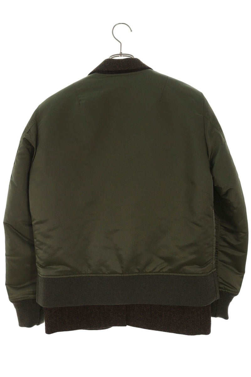 MR.GENTLEMAN Multi Mixed Fabric MA-1 Jacket Size M