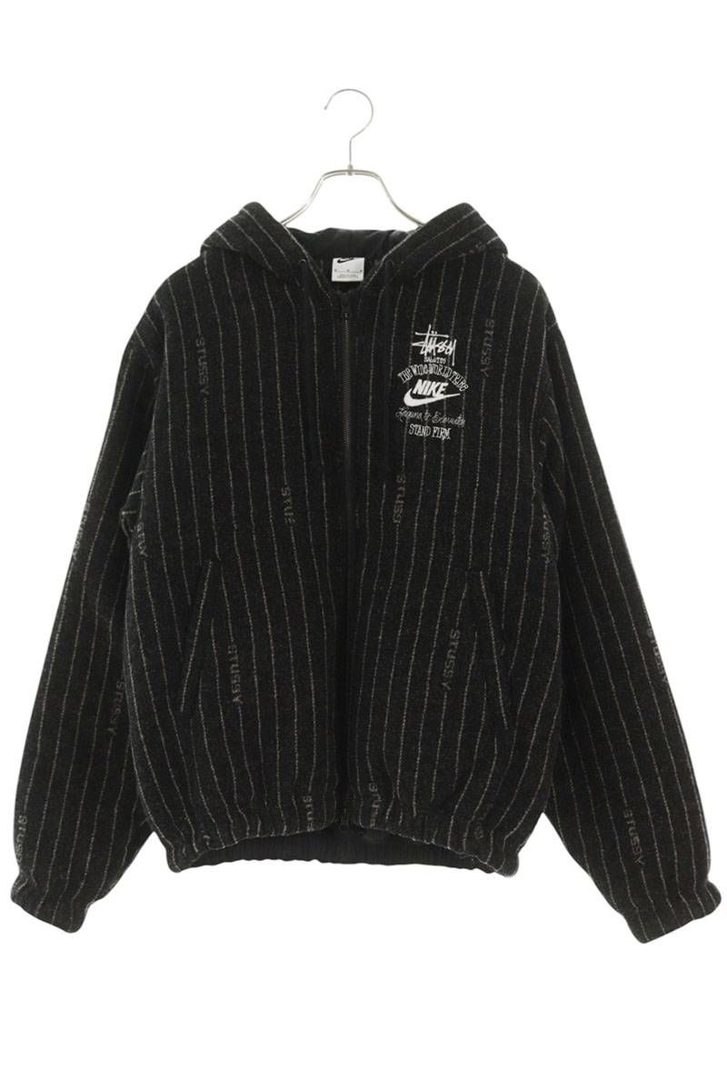 NIKE Multi Hooded Stripe Nylon Blouson Size M