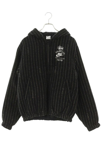 NIKE Multi Hooded Stripe Nylon Blouson Size M