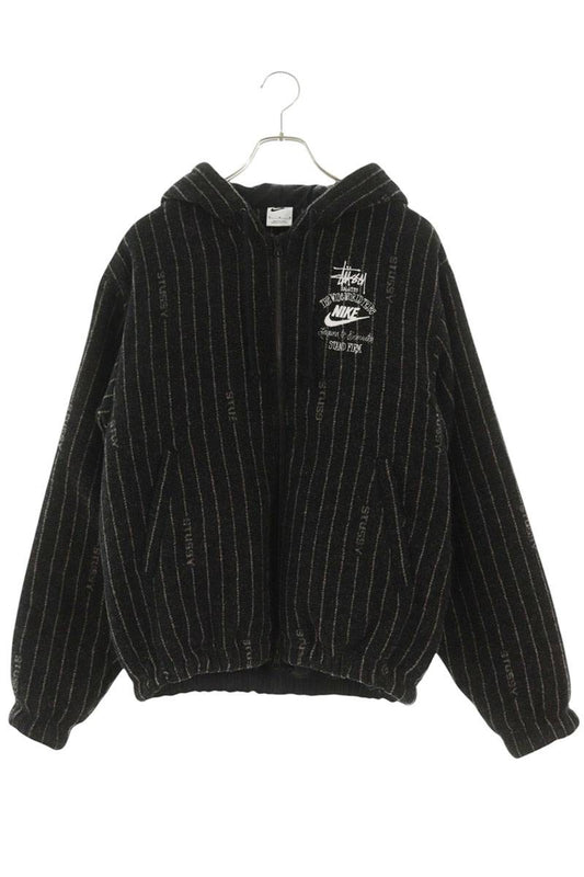 NIKE Multi Hooded Stripe Nylon Blouson Size M