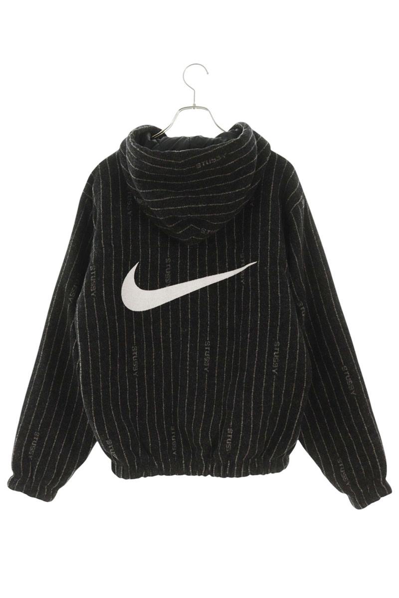 NIKE Multi Hooded Stripe Nylon Blouson Size M