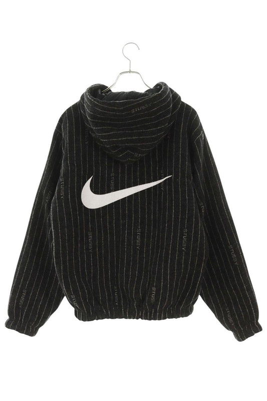 NIKE Multi Hooded Stripe Nylon Blouson Size M