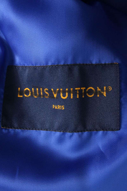 LOUISVUITTON 23AW Leather Sleeve Varsity Jacket Size 52
