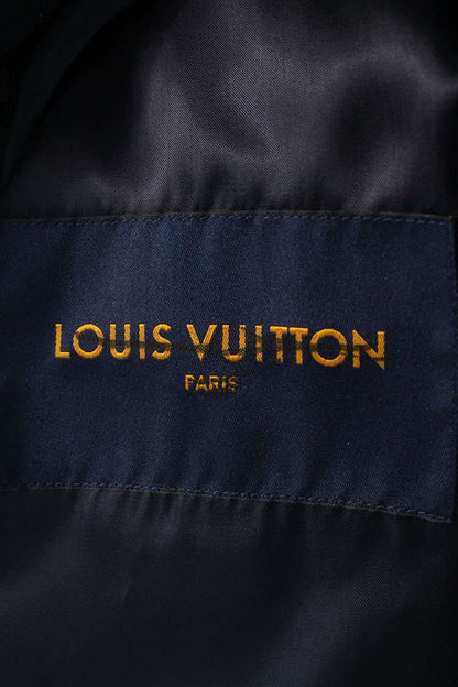LOUISVUITTON 24AW Leather Sleeve Varsity Jacket Size 56