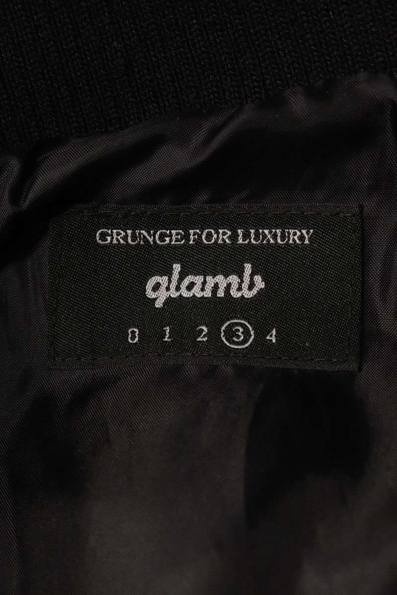 glamb Nylon Velour Stadium Blouson Black Size L