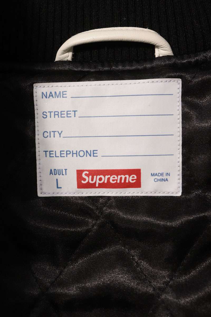 SUPREME 25AW Drill Team Varsity Jacket Black Size L