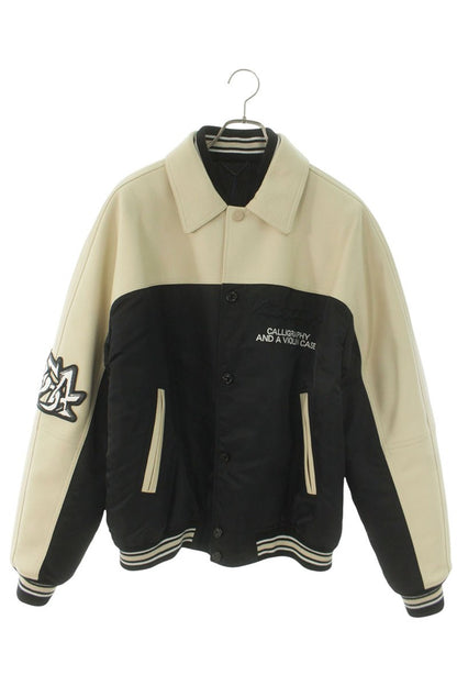 LOUISVUITTON 24SS Signature Logo Nylon Panel Varsity Size 50