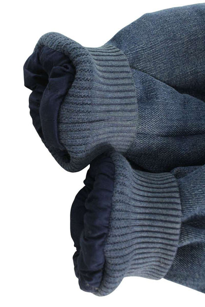 LOUISVUITTON Monogram Padded Denim Blouson Indigo Size 46