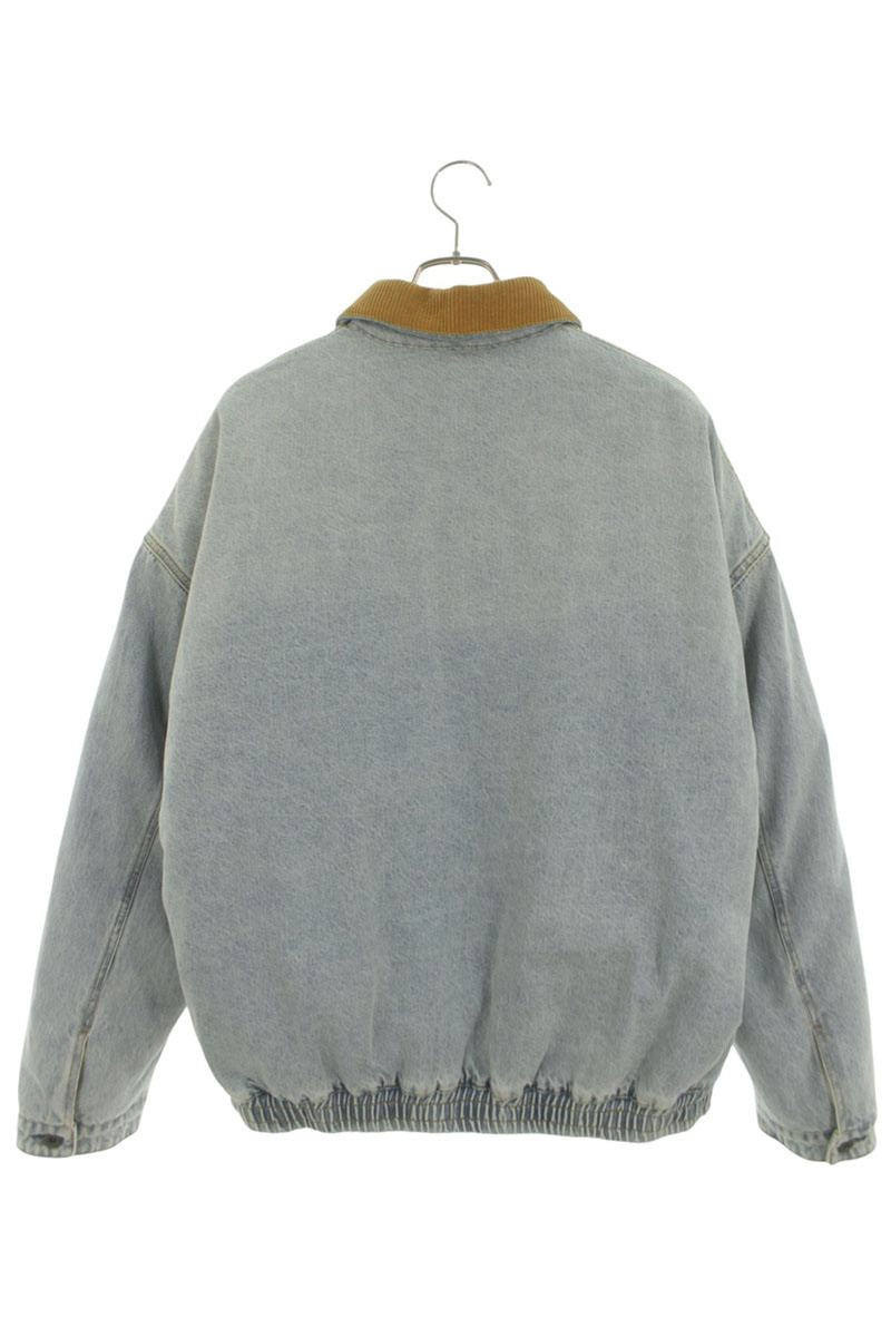 miumiu Logo Denim Blouson Light Blue Size XXS
