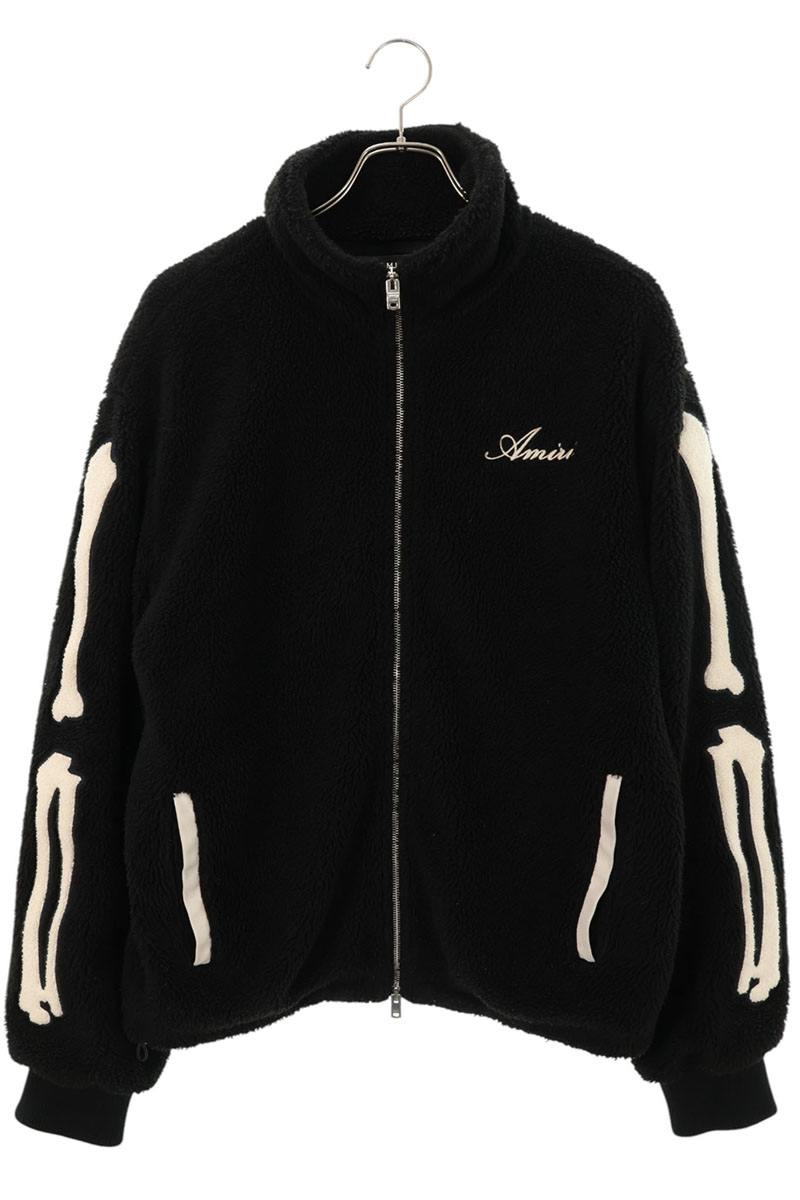AMIRI Bone Fleece Blouson Black White Size S