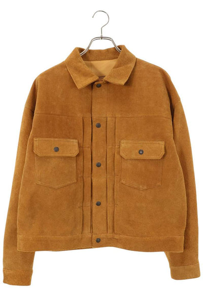 SAINT MICHAEL 26SS Suede Trucker Jacket Brown Size M