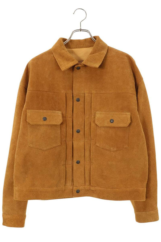 SAINT MICHAEL 26SS Suede Trucker Jacket Brown Size M