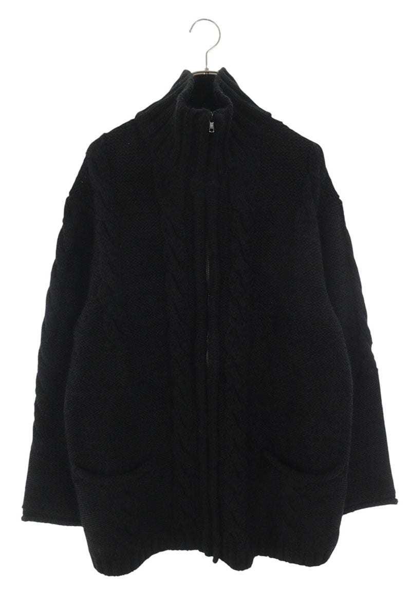 YOHJI YAMAMOTO POUR HOMME Stand Collar Zip Knit Size 3