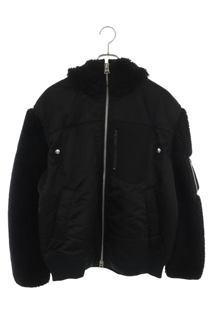 Sacai 23AW Nylon Fleece-Docked Flight Jacket Black Size 3