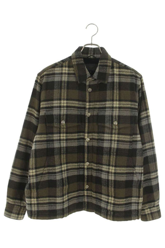 Chrome Hearts WORK DOG Cross Ball Check Shirt Multi Size M