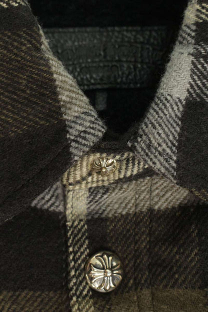Chrome Hearts WORK DOG Cross Ball Check Shirt Multi Size M
