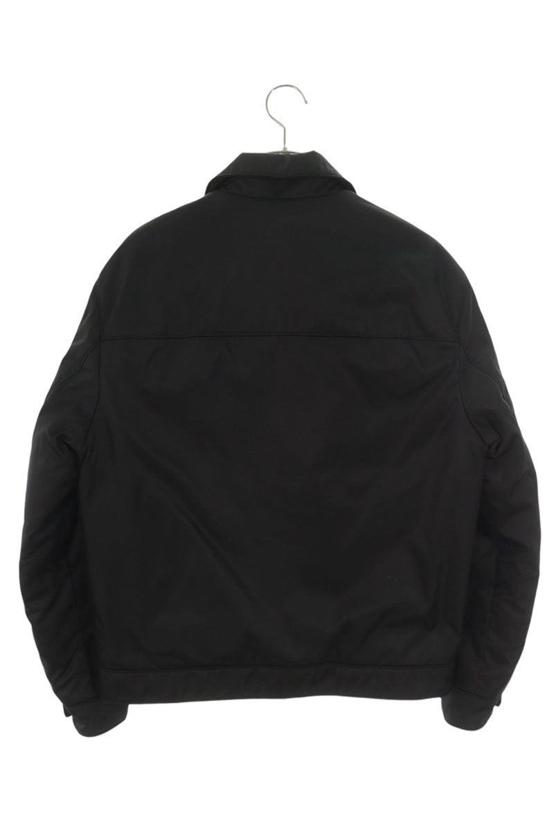PRADA RE-NYLON Triangle Logo Padded Blouson Black Size S