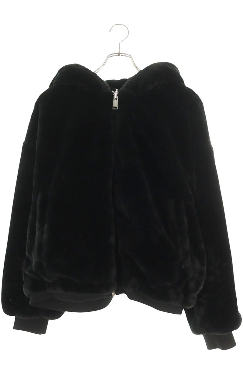 GUESS Hooded Reversible Faux Fur Blouson Black Size L
