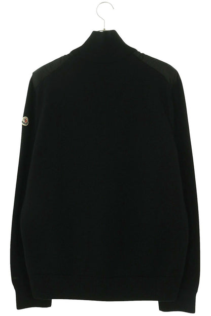 MONCLER Knit Panel Down Blouson Black Size XXL