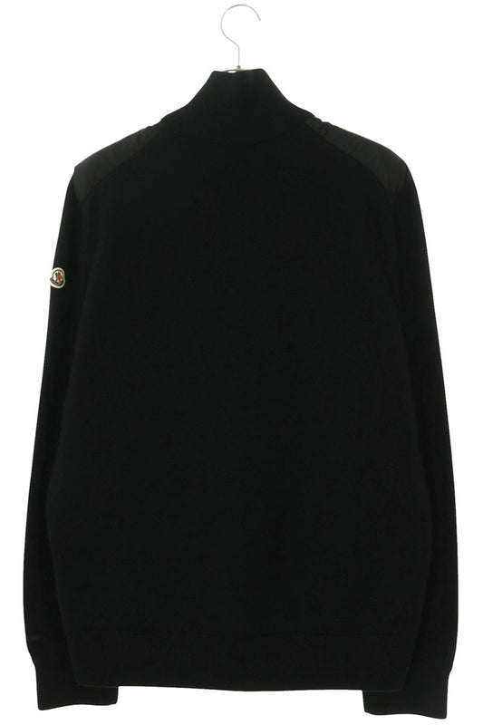 MONCLER Knit Panel Down Blouson Black Size XXL