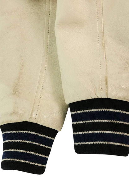 CELINE Logo Patch Classic Teddy Blouson Navy/Wht Size XS