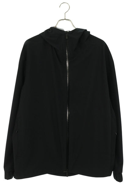 MONCLER Silicone Logo Patch Nylon Blouson Black Size 3