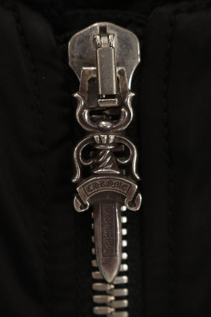 Chrome Hearts Cross Button MA-1 Bomber Jacket Black Size M