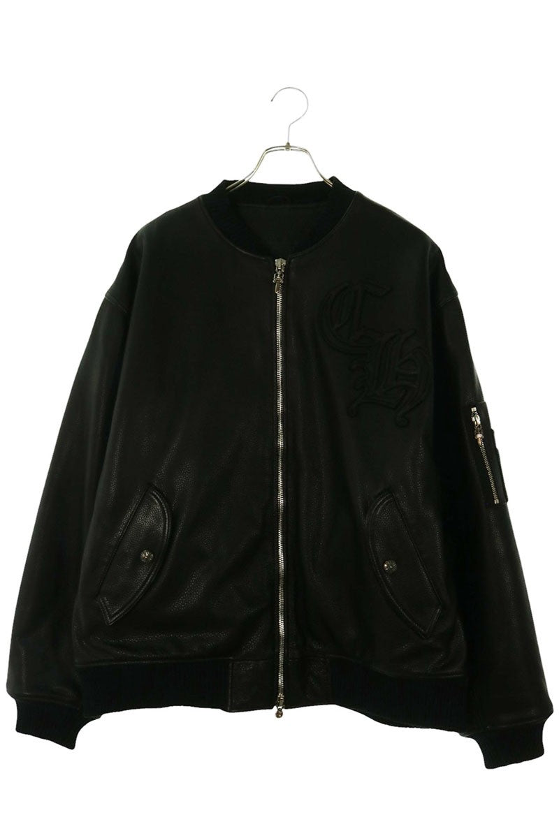 Chrome Hearts ON TARGET CH Leather Jacket Black Size XL