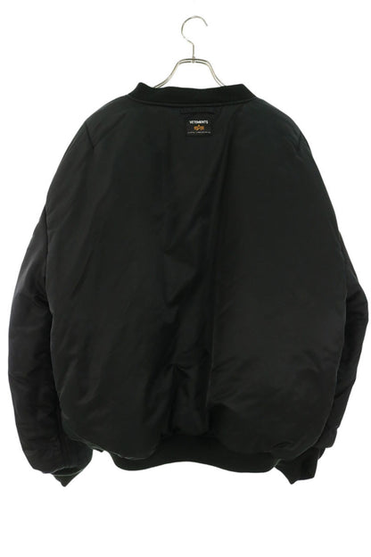 VETEMENTS 18AW Reversible MA-1 Bomber Jacket Black Size S